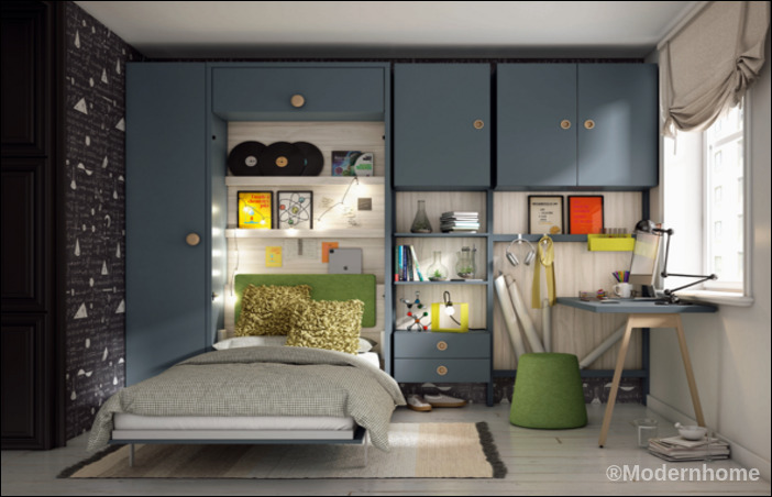 Σύνθεση με πτυσσόμενο κρεβάτι: DM-166